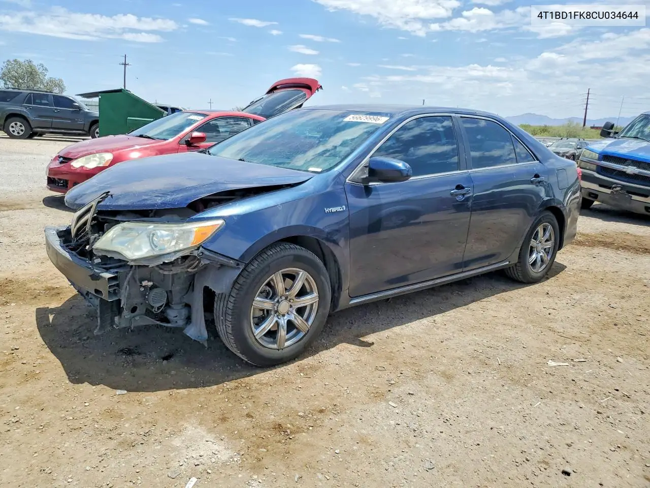 2012 Toyota Camry Hybrid Le VIN: 4T1BD1FK8CU034644 Lot: 56629996