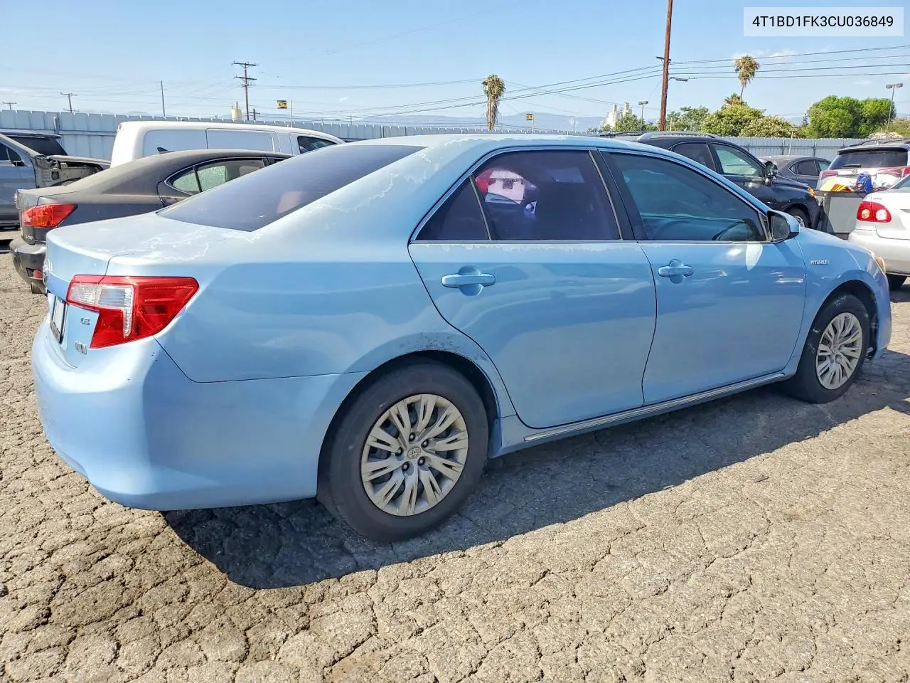 2012 Toyota Camry Hybrid Le VIN: 4T1BD1FK3CU036849 Lot: 56719236