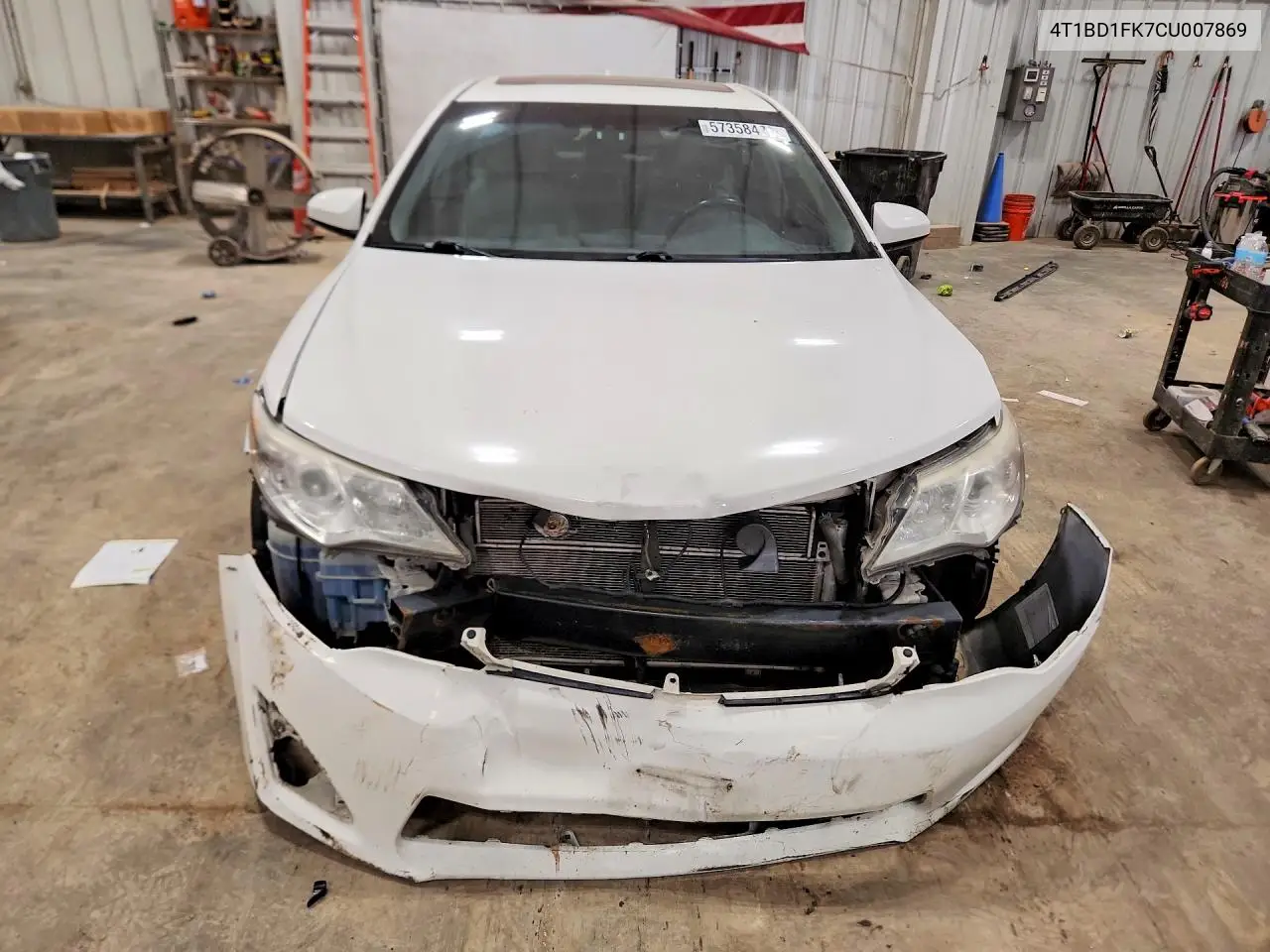2012 Toyota Camry Hybrid Xle VIN: 4T1BD1FK7CU007869 Lot: 57358476