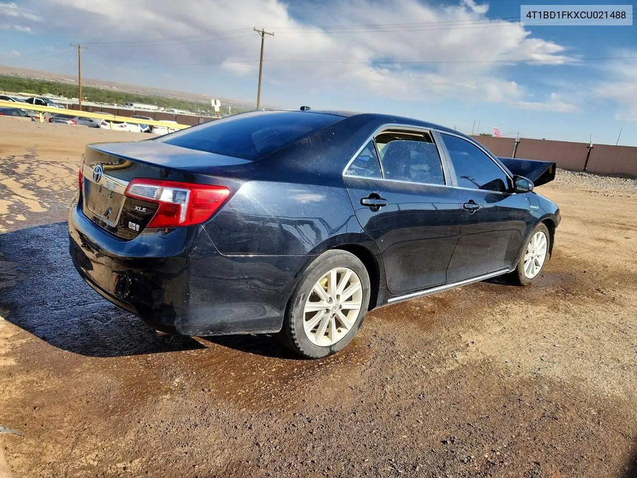 2012 Toyota Camry Hybrid Xle VIN: 4T1BD1FKXCU021488 Lot: 58480986