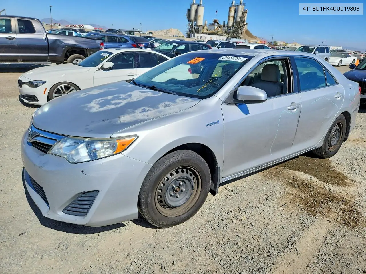 2012 Toyota Camry Hybrid Le VIN: 4T1BD1FK4CU019803 Lot: 59350396