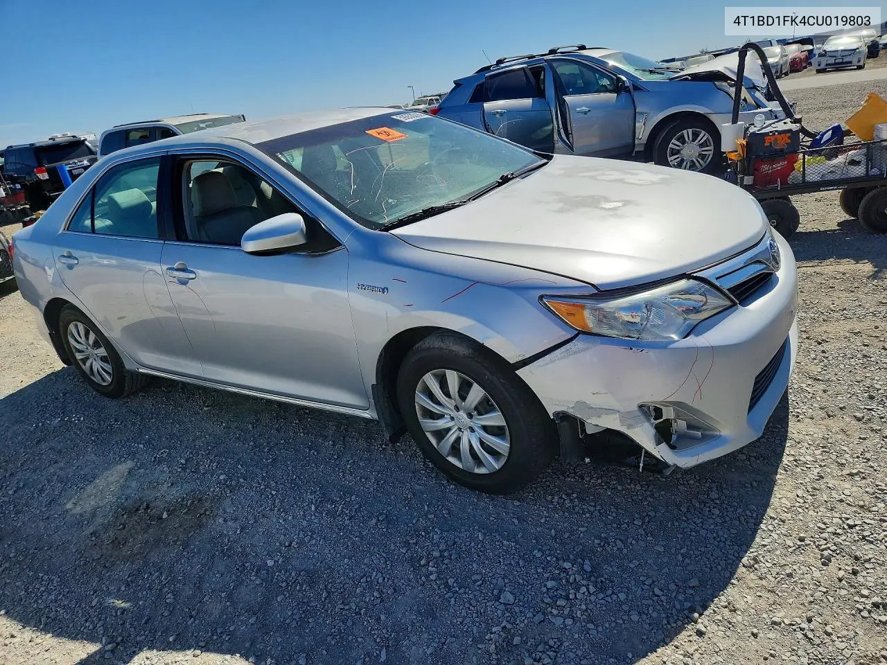 2012 Toyota Camry Hybrid Le VIN: 4T1BD1FK4CU019803 Lot: 59350396