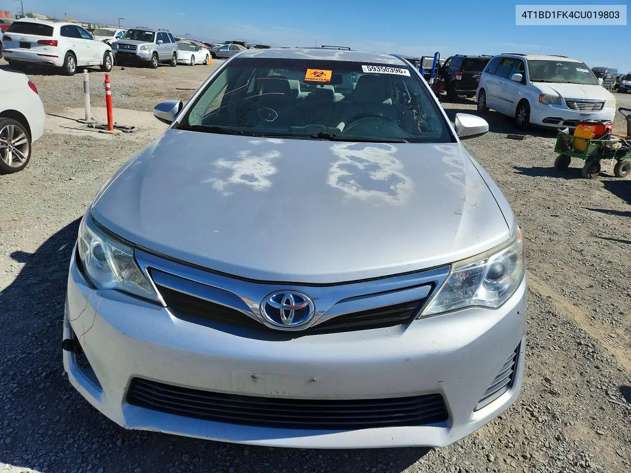 2012 Toyota Camry Hybrid Le VIN: 4T1BD1FK4CU019803 Lot: 59350396