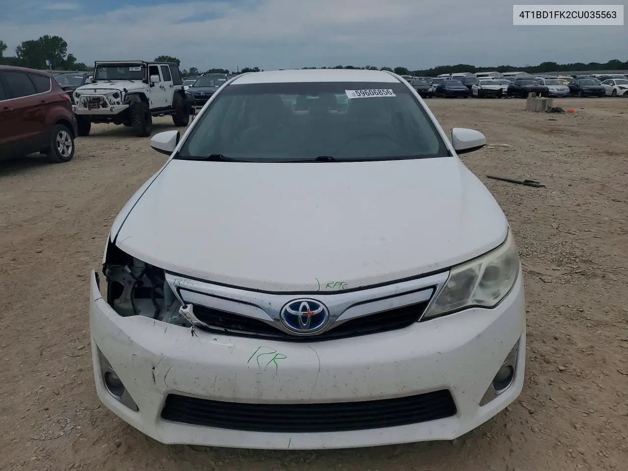 2012 Toyota Camry Hybrid Xle VIN: 4T1BD1FK2CU035563 Lot: 59606856
