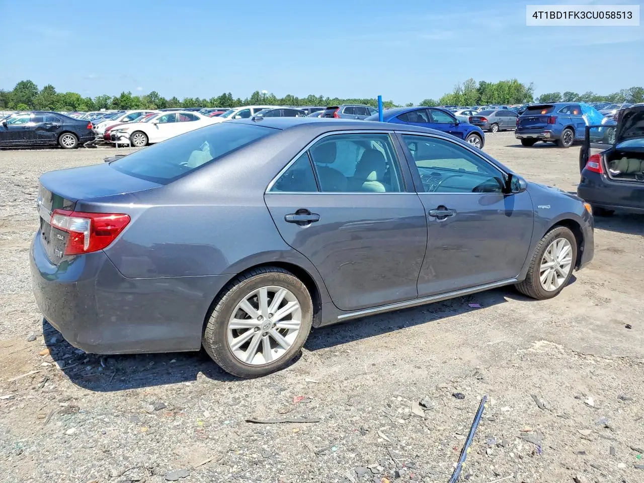 2012 Toyota Camry Hybrid Xle VIN: 4T1BD1FK3CU058513 Lot: 60976096