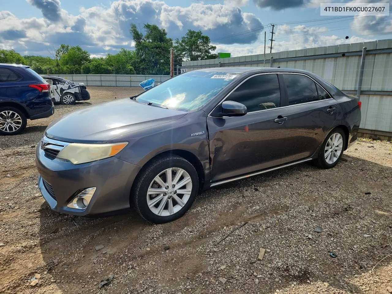 2012 Toyota Camry Hybrid Xle VIN: 4T1BD1FK0CU027607 Lot: 62029126