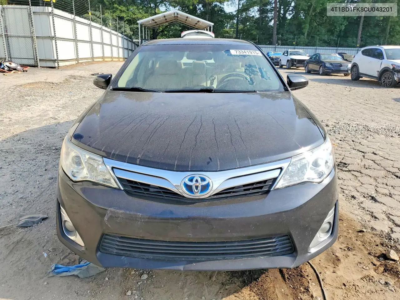 2012 Toyota Camry Hybrid Xle VIN: 4T1BD1FK8CU043201 Lot: 73341915