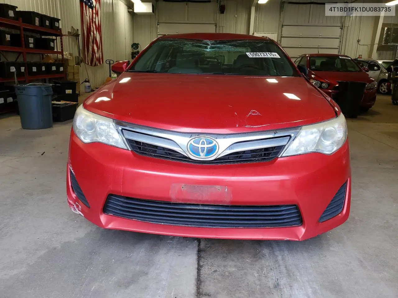 2013 Toyota Camry Hybrid Le VIN: 4T1BD1FK1DU083735 Lot: 59073716