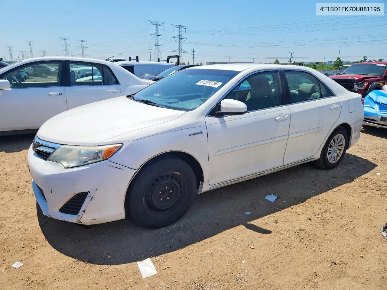 2013 Toyota Camry Hybrid Le VIN: 4T1BD1FK7DU081195 Lot: 61020706