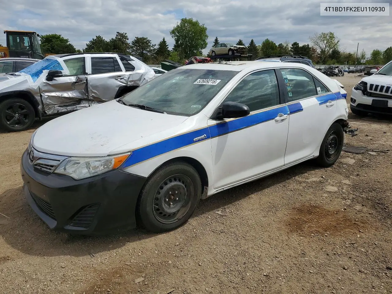 2014 Toyota Camry Hybrid Le VIN: 4T1BD1FK2EU110930 Lot: 52609216