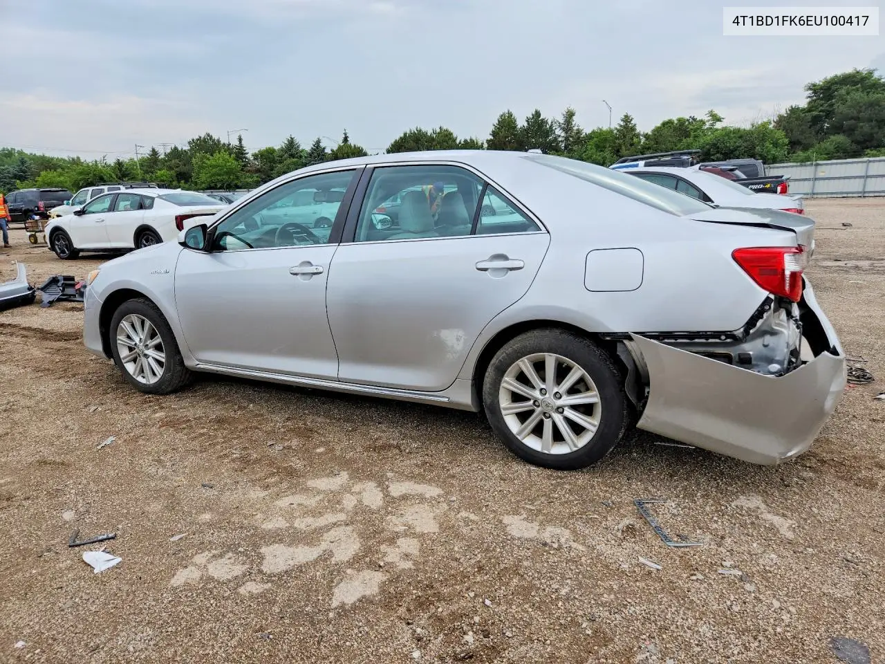 2014 Toyota Camry Hybrid Xle VIN: 4T1BD1FK6EU100417 Lot: 55940186