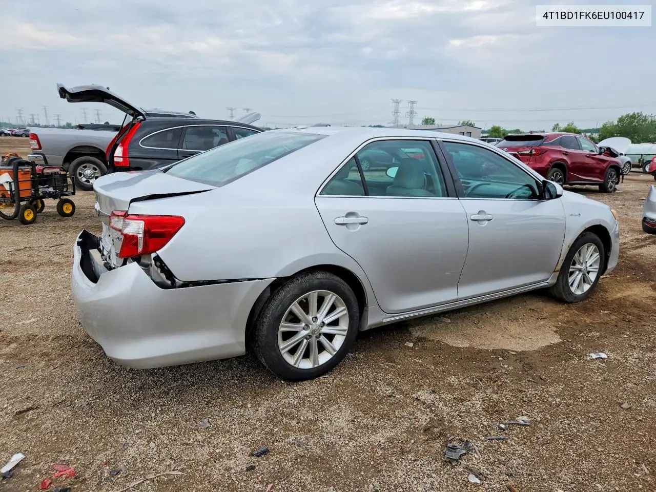 2014 Toyota Camry Hybrid Xle VIN: 4T1BD1FK6EU100417 Lot: 55940186