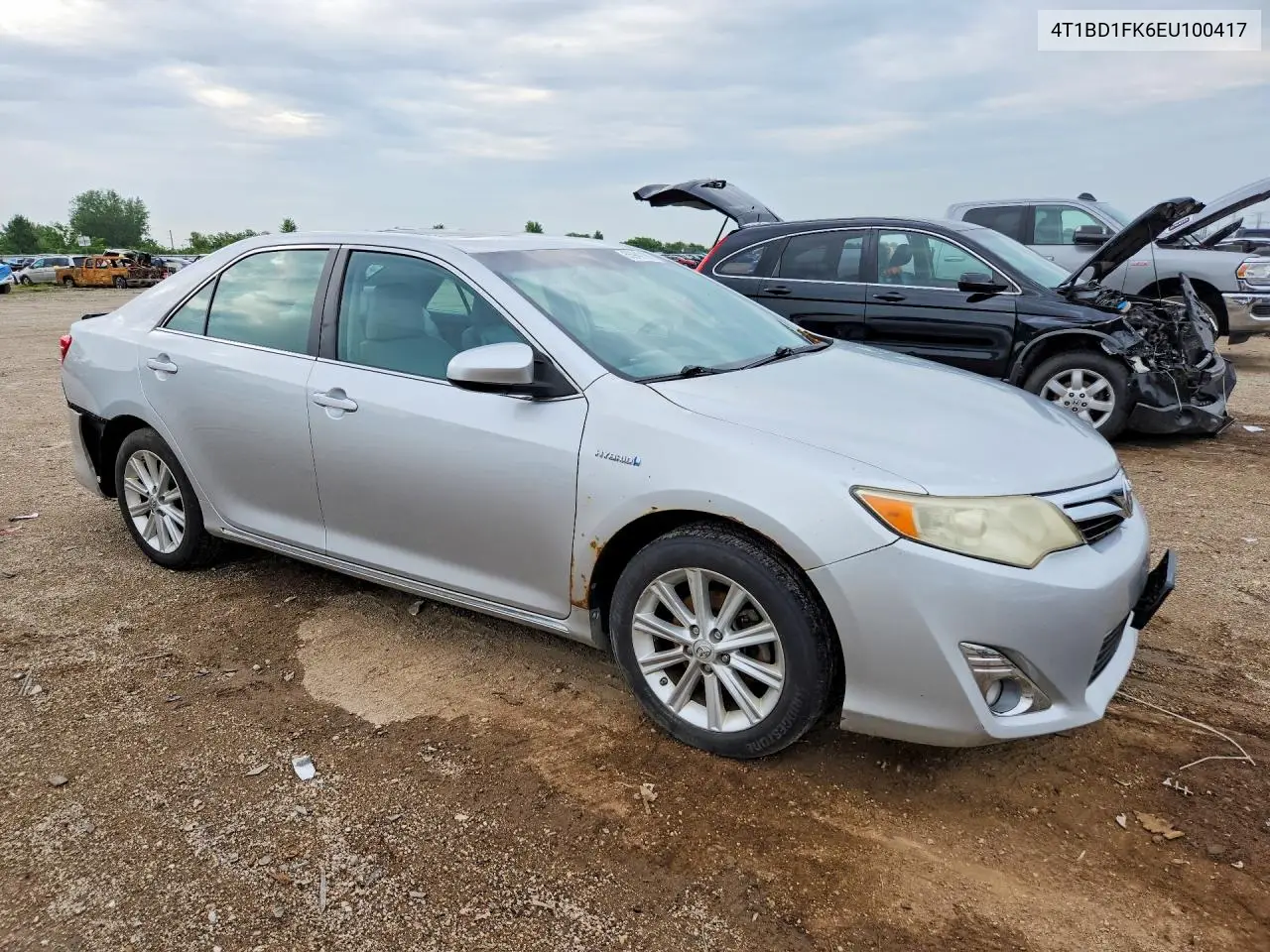 2014 Toyota Camry Hybrid Xle VIN: 4T1BD1FK6EU100417 Lot: 55940186