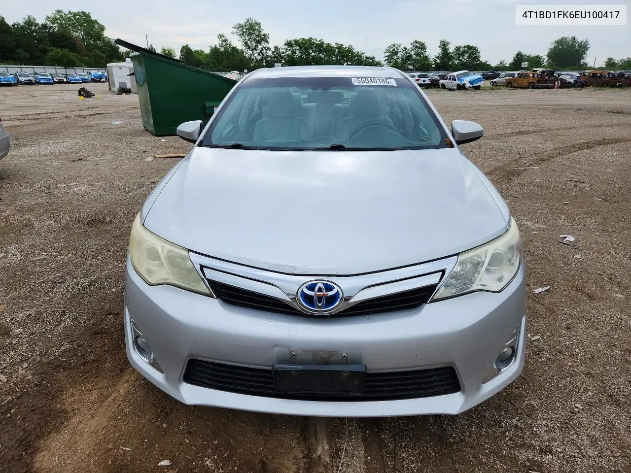 2014 Toyota Camry Hybrid Xle VIN: 4T1BD1FK6EU100417 Lot: 55940186