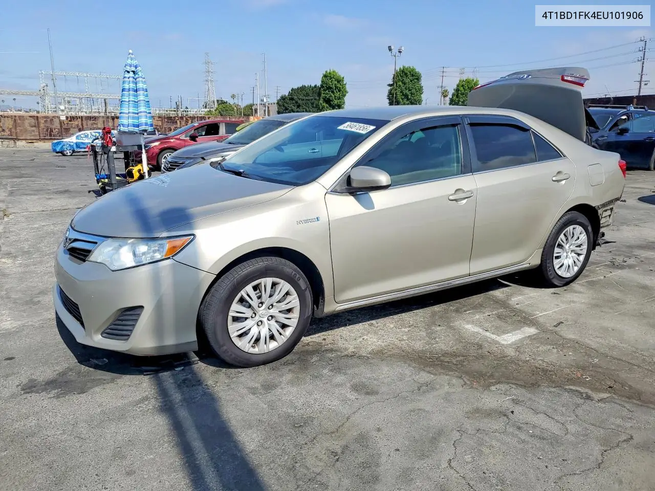 2014 Toyota Camry Hybrid VIN: 4T1BD1FK4EU101906 Lot: 58461856