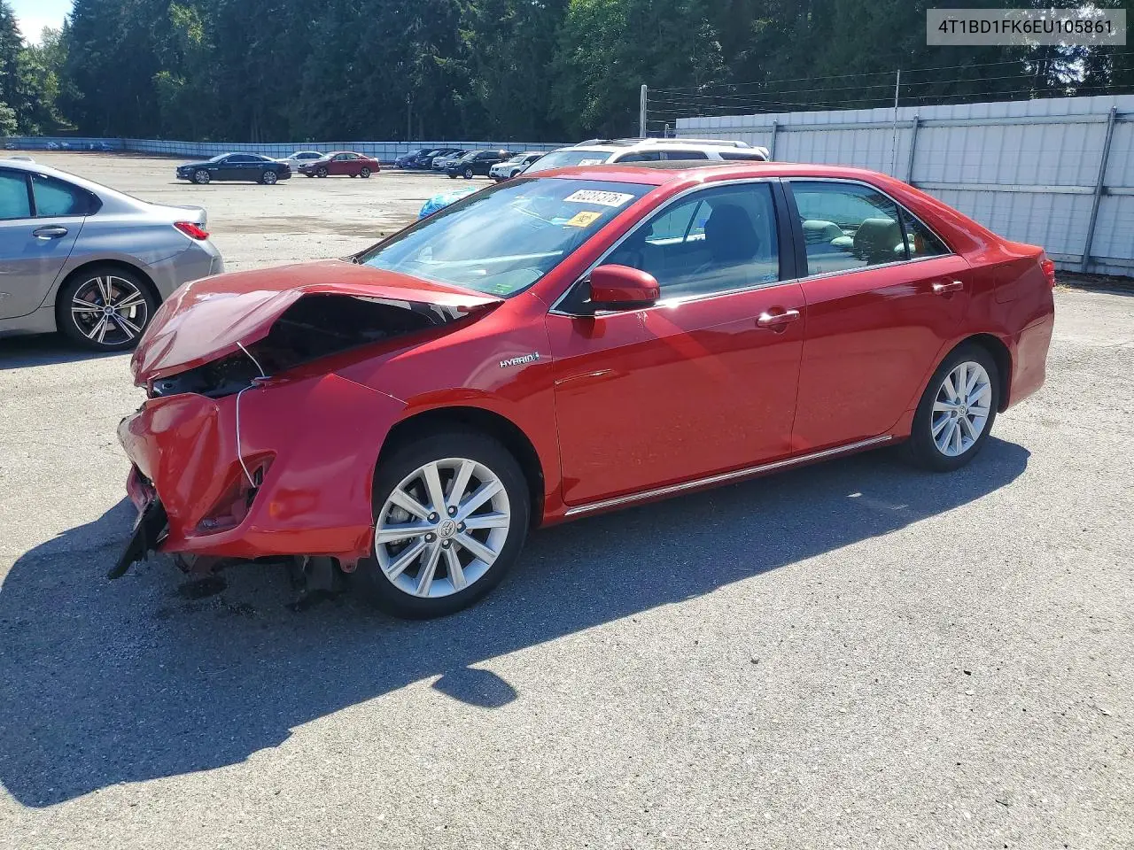 2014 Toyota Camry Hybrid Xle VIN: 4T1BD1FK6EU105861 Lot: 60237376