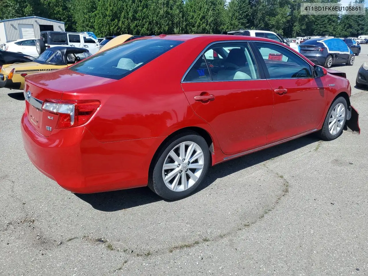 2014 Toyota Camry Hybrid Xle VIN: 4T1BD1FK6EU105861 Lot: 60237376