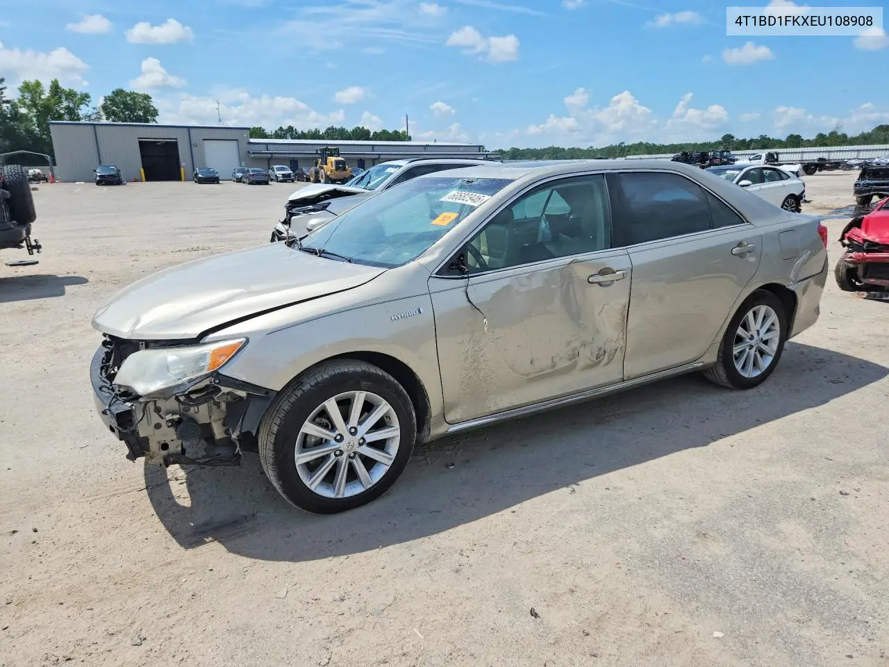 2014 Toyota Camry Hybrid Xle VIN: 4T1BD1FKXEU108908 Lot: 60682946