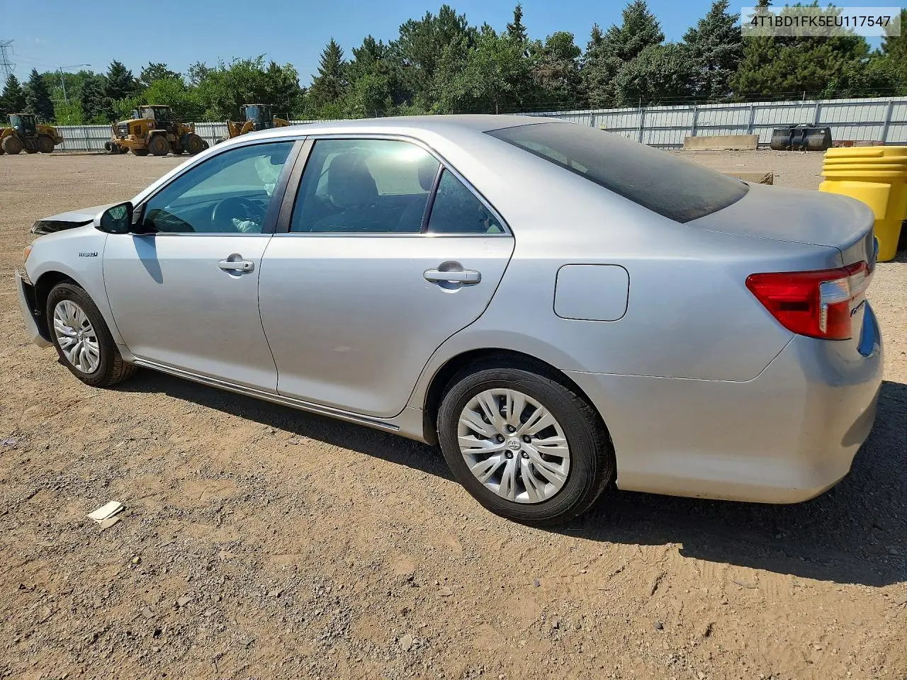 2014 Toyota Camry Hybrid Le VIN: 4T1BD1FK5EU117547 Lot: 60706436