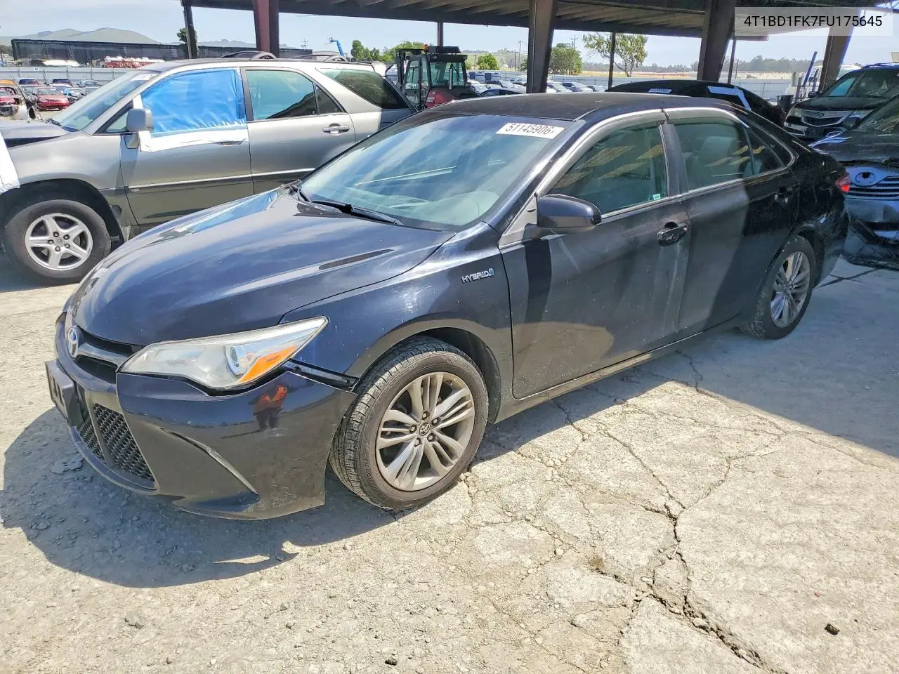 2015 Toyota Camry Hybrid Se VIN: 4T1BD1FK7FU175645 Lot: 51145906