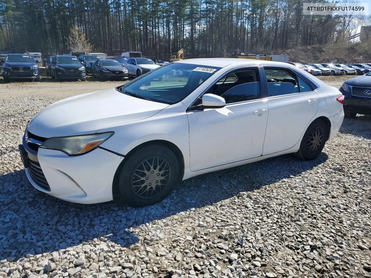 2015 Toyota Camry Hybrid Le VIN: 4T1BD1FKXFU174599 Lot: 51162626