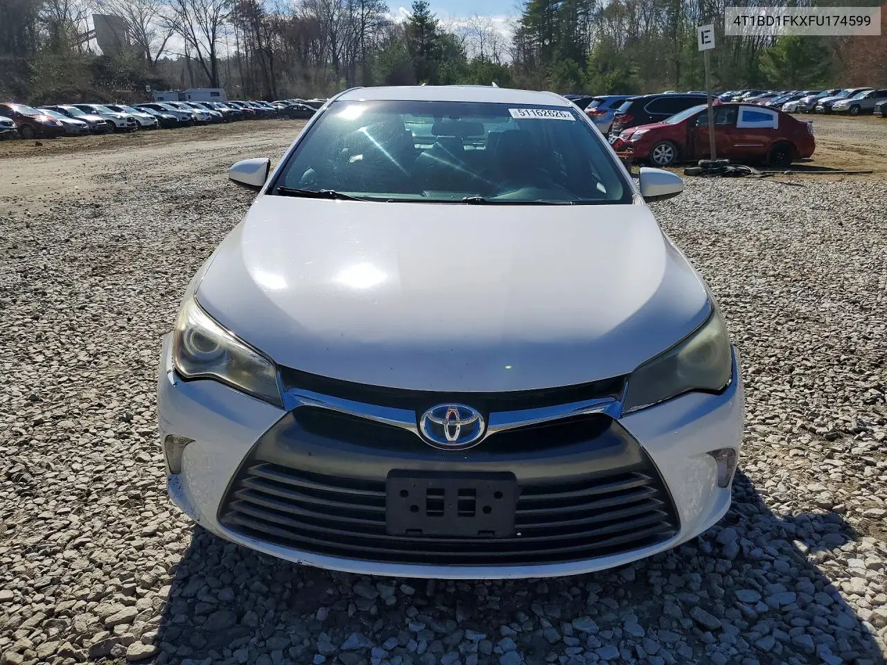 2015 Toyota Camry Hybrid Le VIN: 4T1BD1FKXFU174599 Lot: 51162626