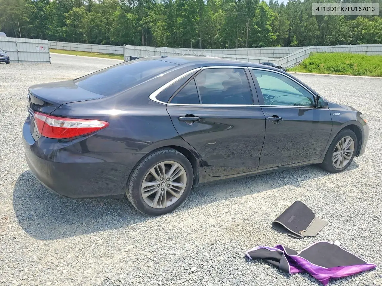 2015 Toyota Camry Hybrid Le VIN: 4T1BD1FK7FU167013 Lot: 59014866