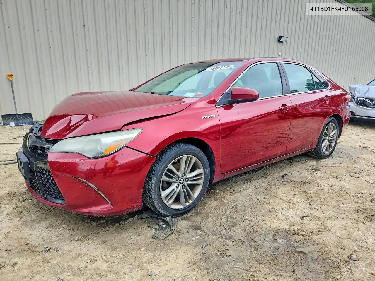 2015 Toyota Camry Hybrid Se VIN: 4T1BD1FK4FU165008 Lot: 59827436
