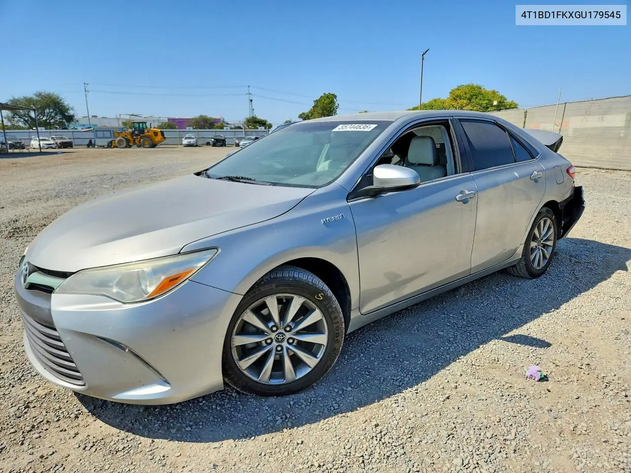 2016 Toyota Camry Hybrid Xle VIN: 4T1BD1FKXGU179545 Lot: 55744636