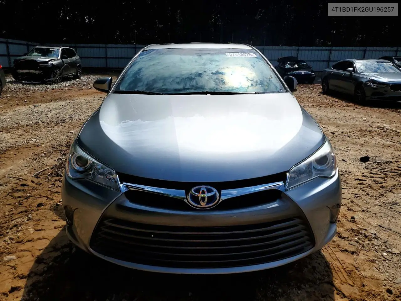 2016 Toyota Camry Hybrid Xle VIN: 4T1BD1FK2GU196257 Lot: 57843476