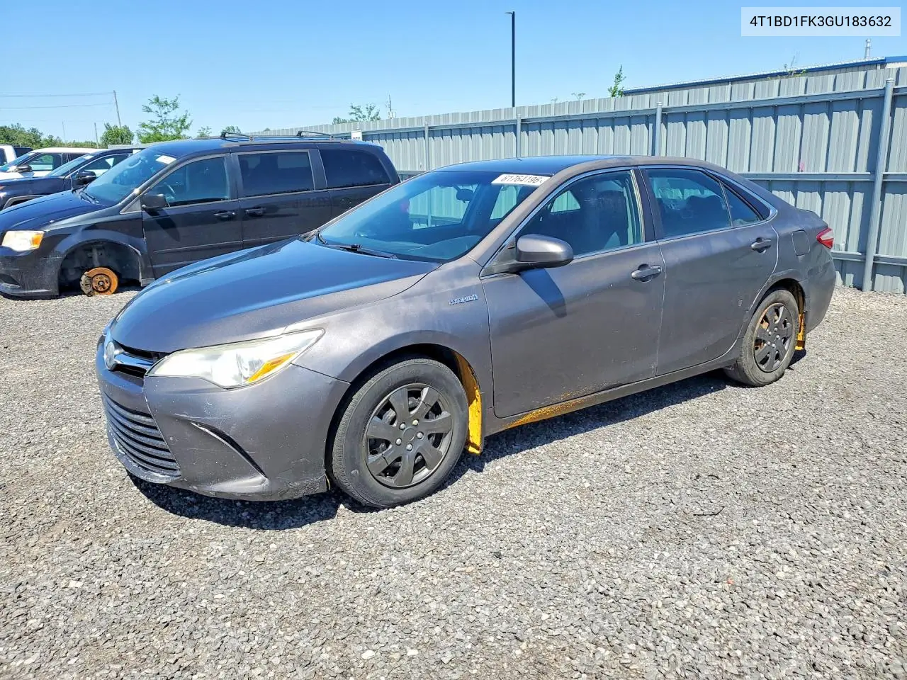 2016 Toyota Camry Hybrid Le VIN: 4T1BD1FK3GU183632 Lot: 61764196