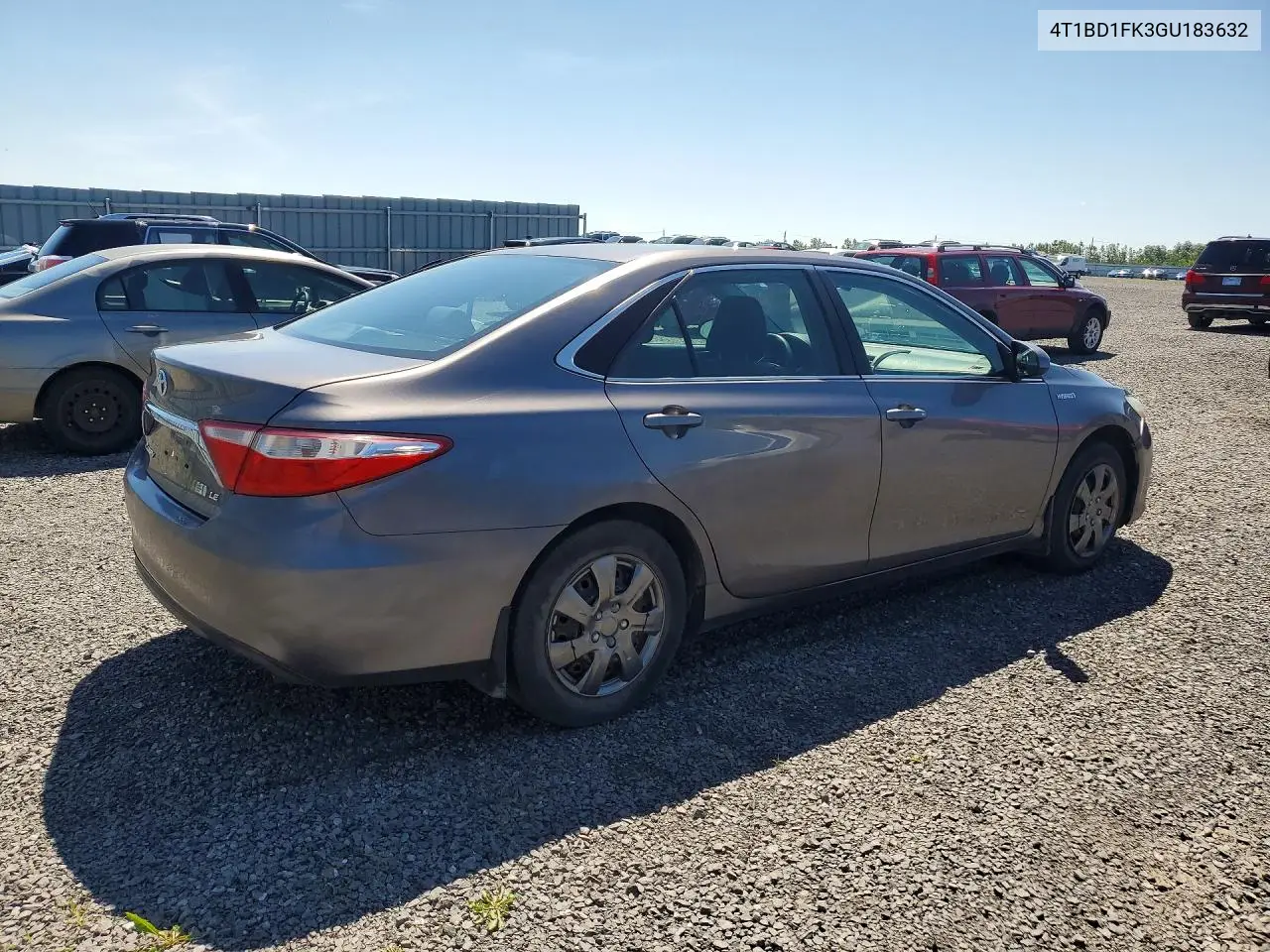 2016 Toyota Camry Hybrid Le VIN: 4T1BD1FK3GU183632 Lot: 61764196