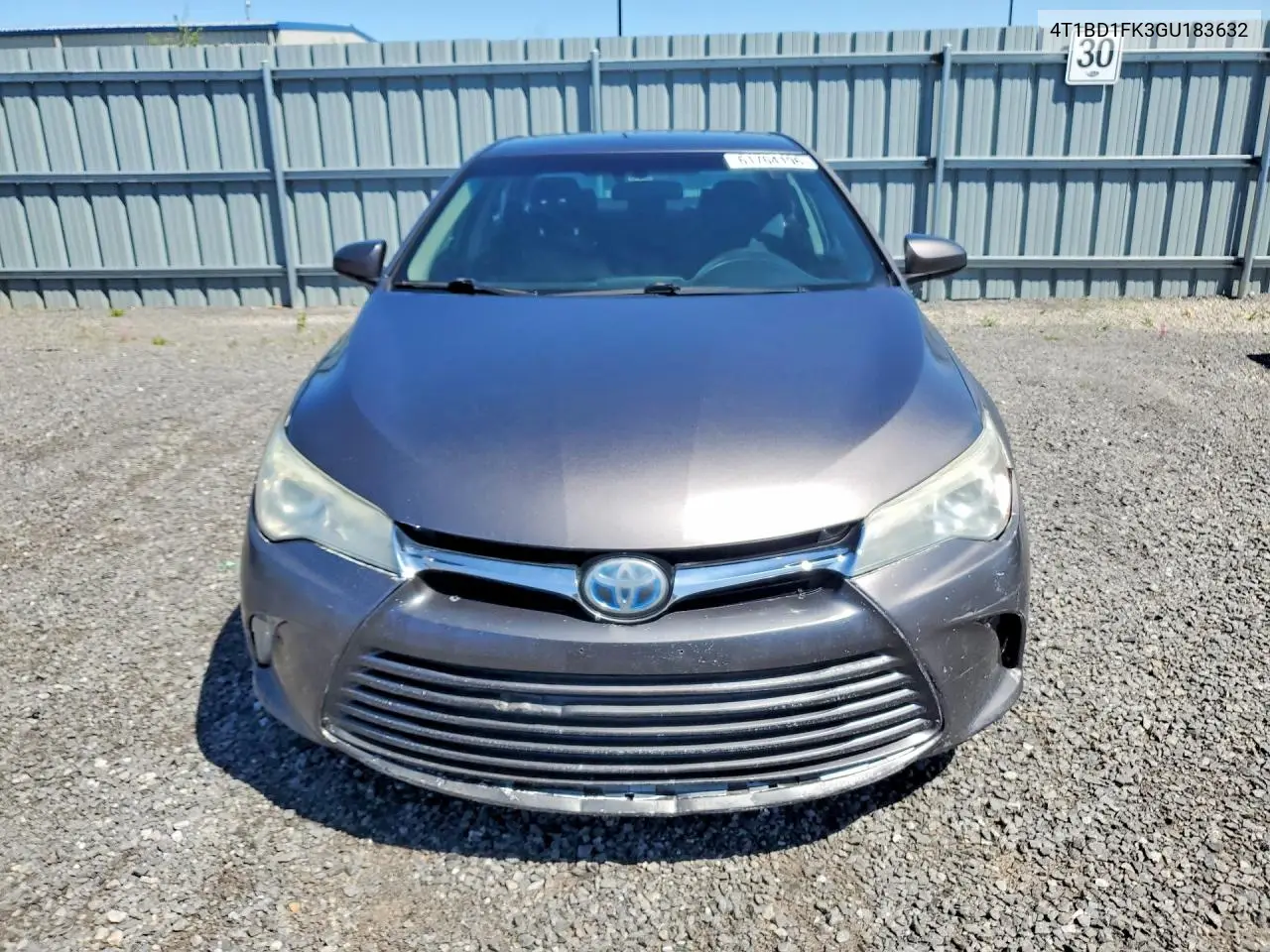 2016 Toyota Camry Hybrid Le VIN: 4T1BD1FK3GU183632 Lot: 61764196