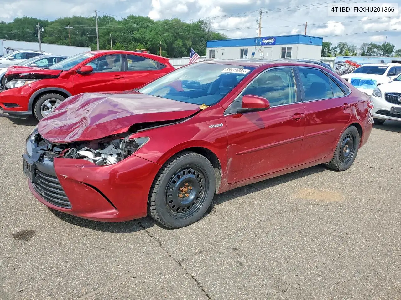 2017 Toyota Camry Hybrid Xle VIN: 4T1BD1FKXHU201366 Lot: 55971636