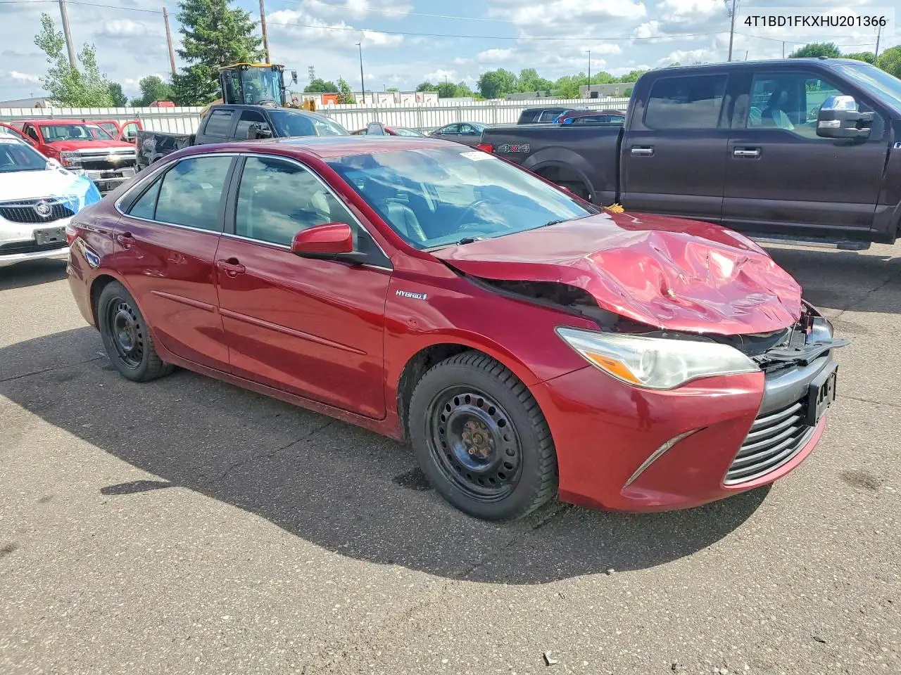 2017 Toyota Camry Hybrid Xle VIN: 4T1BD1FKXHU201366 Lot: 55971636