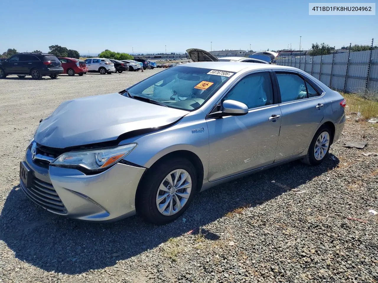 2017 Toyota Camry Hybrid Le VIN: 4T1BD1FK8HU204962 Lot: 58767506