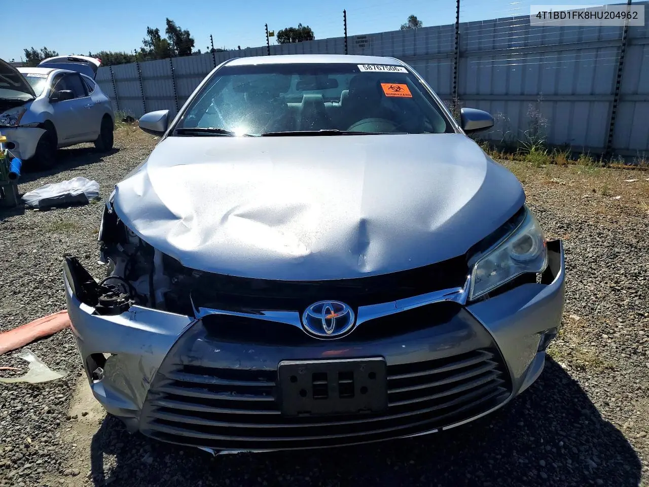 2017 Toyota Camry Hybrid Le VIN: 4T1BD1FK8HU204962 Lot: 58767506