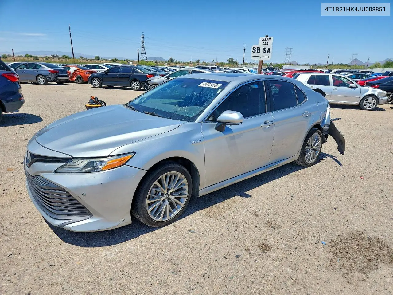 2018 Toyota Camry Hybrid Xle VIN: 4T1B21HK4JU008851 Lot: 58473466