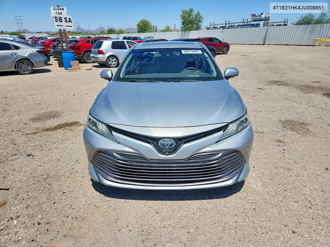 2018 Toyota Camry Hybrid Xle VIN: 4T1B21HK4JU008851 Lot: 58473466