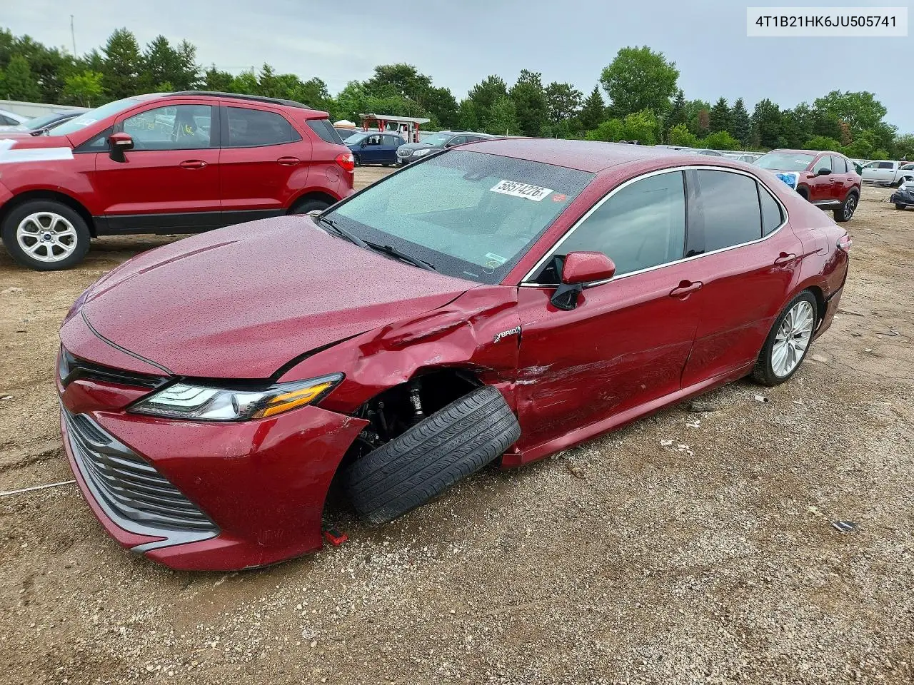 2018 Toyota Camry Hybrid Xle VIN: 4T1B21HK6JU505741 Lot: 58574226