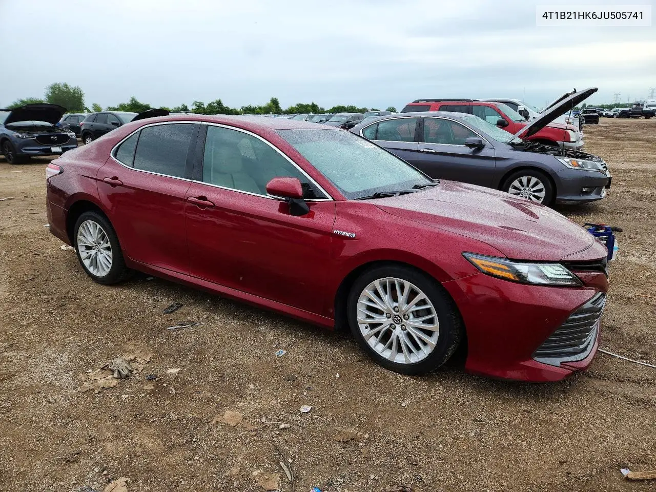 2018 Toyota Camry Hybrid Xle VIN: 4T1B21HK6JU505741 Lot: 58574226