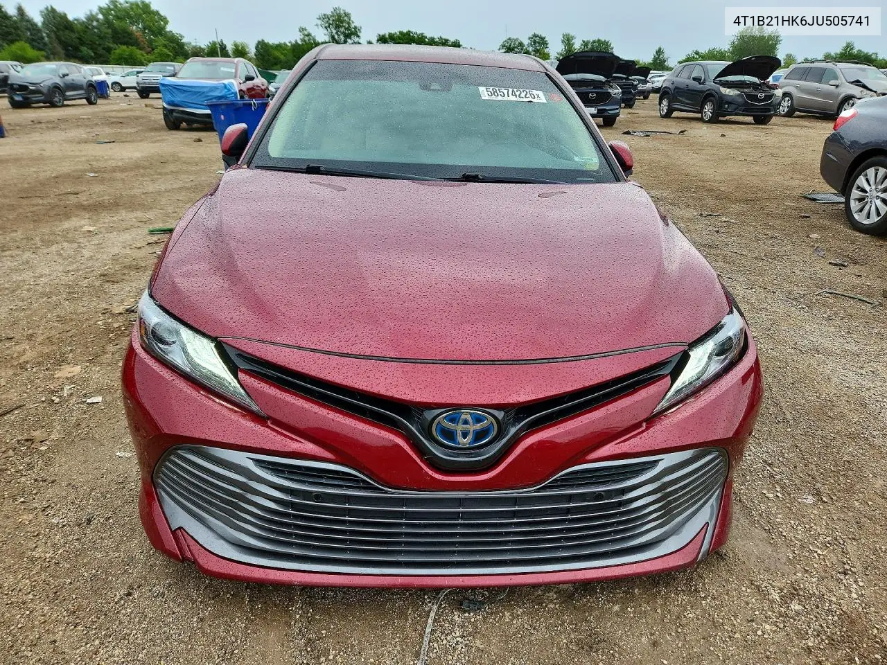 2018 Toyota Camry Hybrid Xle VIN: 4T1B21HK6JU505741 Lot: 58574226