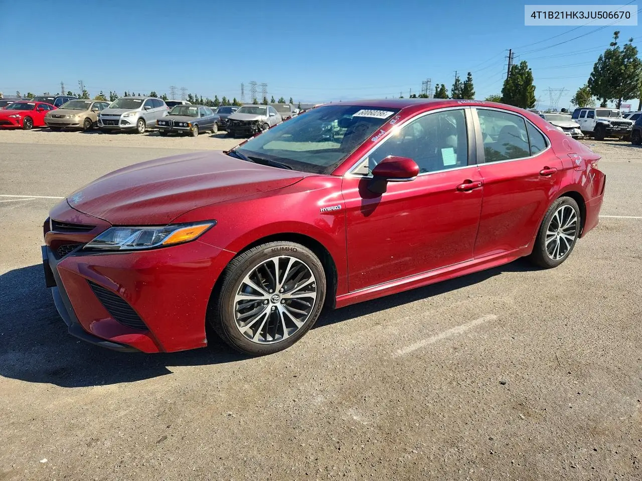 2018 Toyota Camry Hybrid Se VIN: 4T1B21HK3JU506670 Lot: 60060286