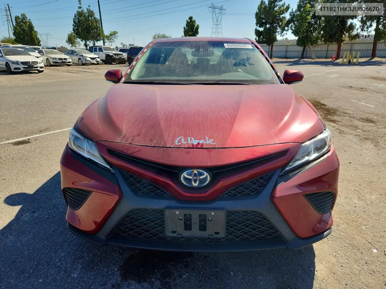 2018 Toyota Camry Hybrid Se VIN: 4T1B21HK3JU506670 Lot: 60060286