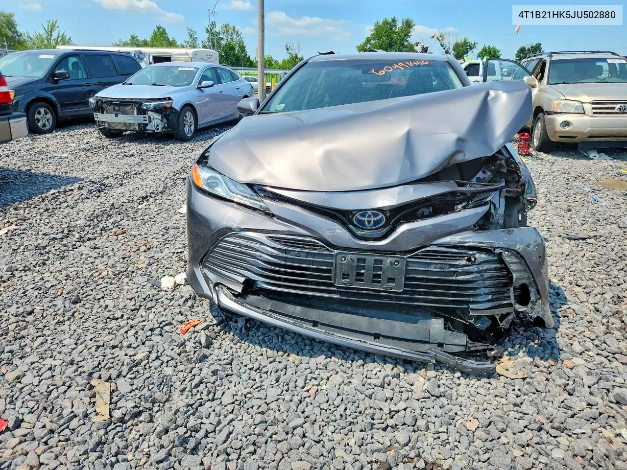 2018 Toyota Camry Hybrid Xle VIN: 4T1B21HK5JU502880 Lot: 60491456