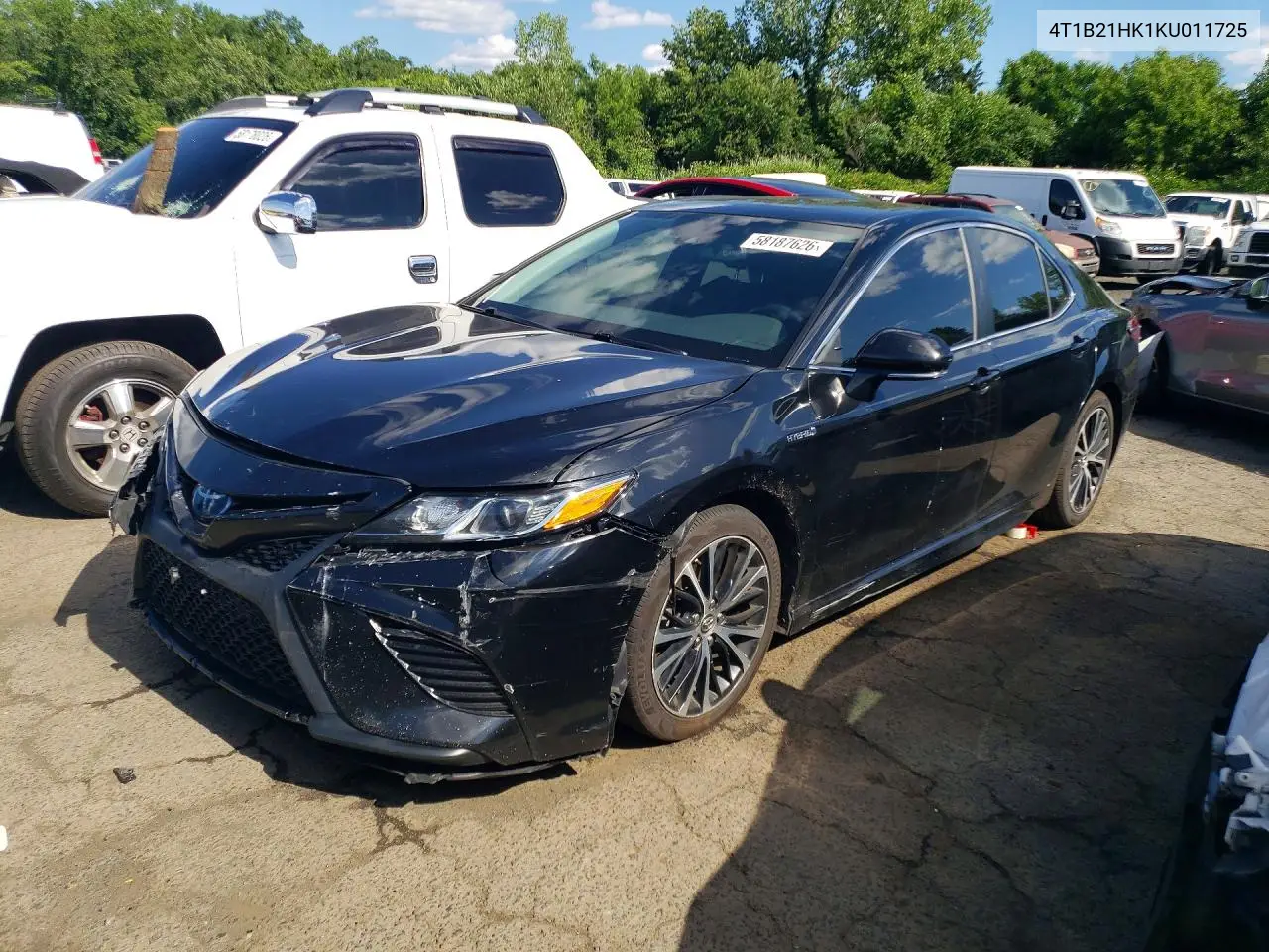 2019 Toyota Camry Hybrid Se VIN: 4T1B21HK1KU011725 Lot: 58187626