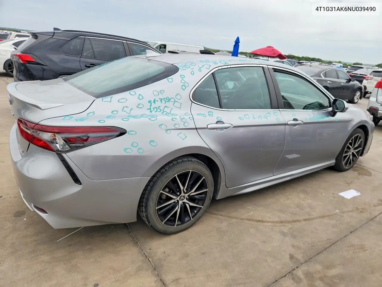 2022 Toyota Camry Hybrid Se VIN: 4T1G31AK6NU039490 Lot: 58741796