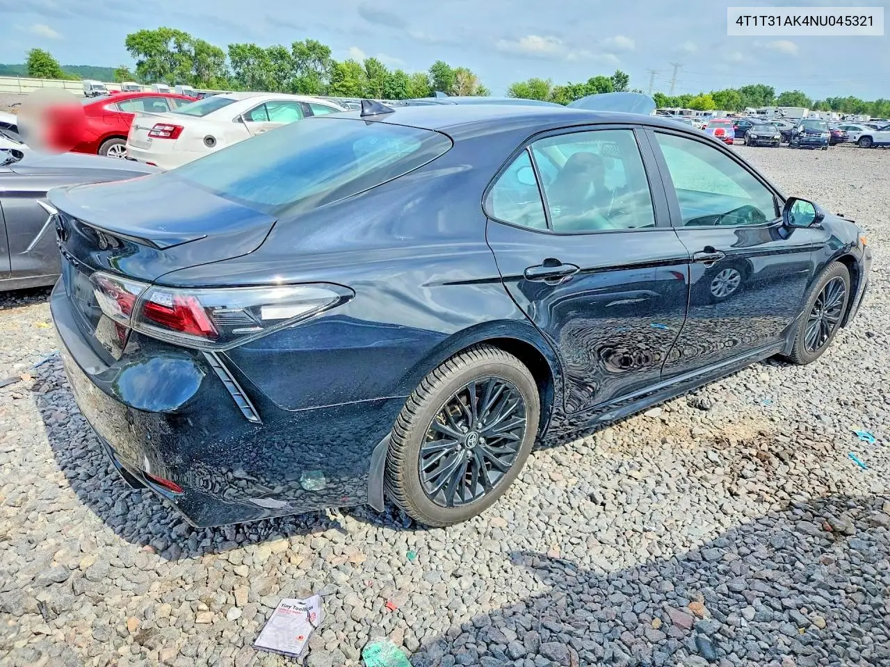 2022 Toyota Camry Hybrid Se Nightshade VIN: 4T1T31AK4NU045321 Lot: 59556796