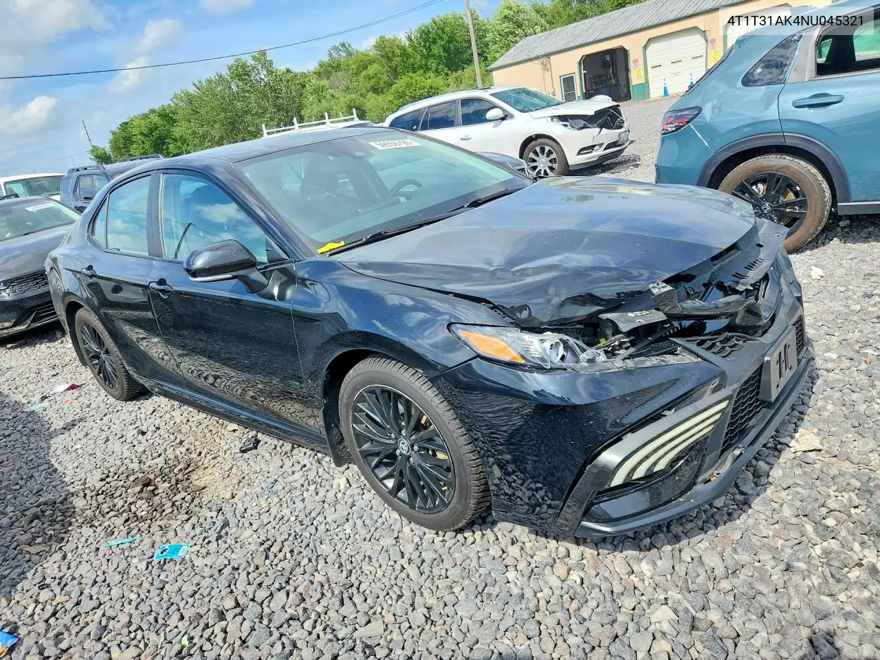 2022 Toyota Camry Hybrid Se Nightshade VIN: 4T1T31AK4NU045321 Lot: 59556796