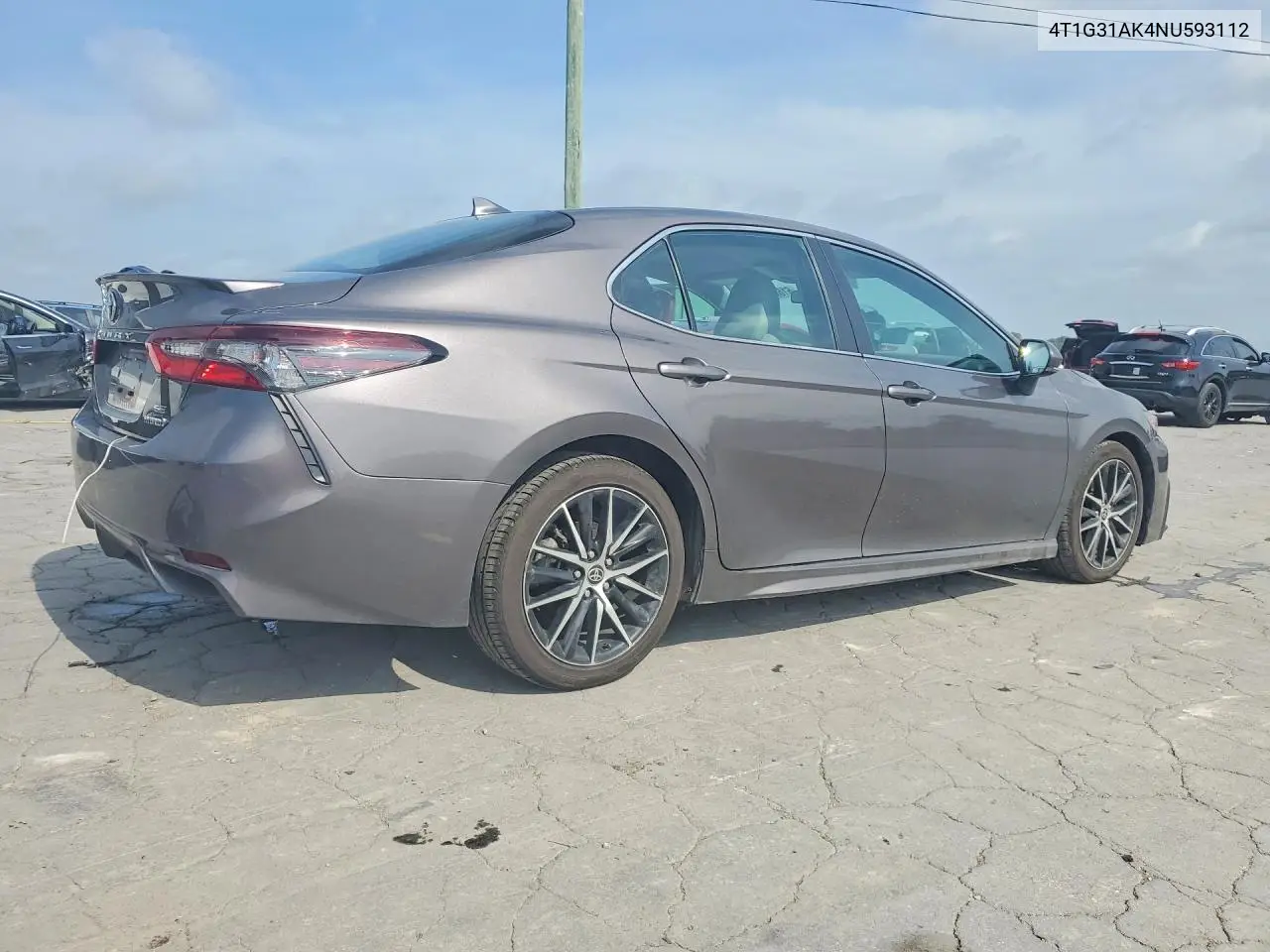 2022 Toyota Camry Hybrid Se VIN: 4T1G31AK4NU593112 Lot: 61670386